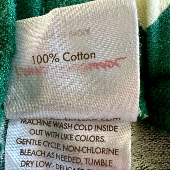 NWOT Hanna Andersson Holiday Festive Flannel Pajama Pants Happy Trees on Green - Picture 6 of 9